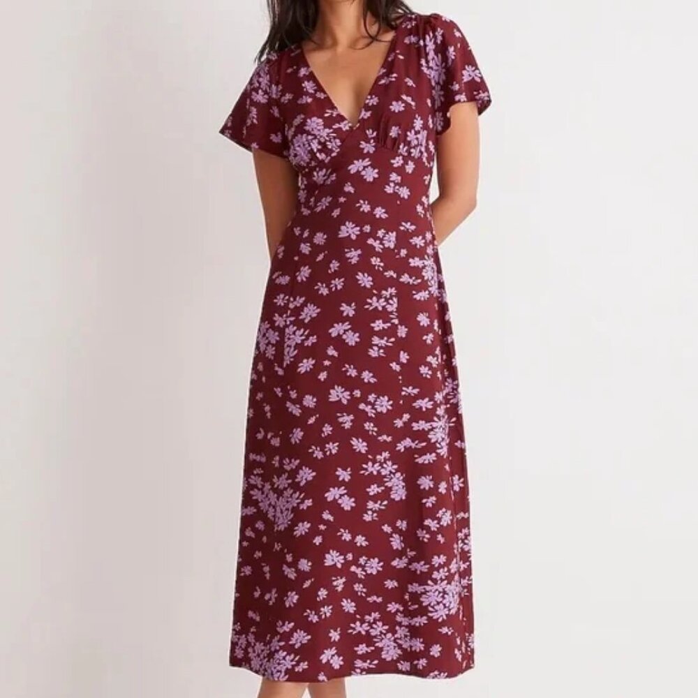 Sz 4 Dark Purple Floral Madewell Dress